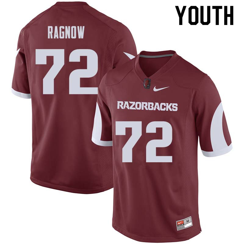 Youth #72 Frank Ragnow Arkansas Razorback College Football Jerseys Sale-Cardinal